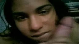 Tight girl sucks the dick and swallows the cum